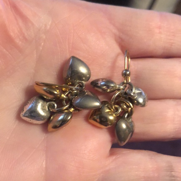 Silvertone Heart Earrings - Picture 3 of 7